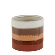Belle Amber Ceramic Pot Planter Large 20cm Flower/Plant Container Decor Orange