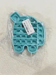 Fidget Pop It Toy Turquoise Among Us, 5", NIP