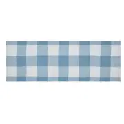 New Farmhouse BLUE WHITE CHECK Table Runner Topper 36"