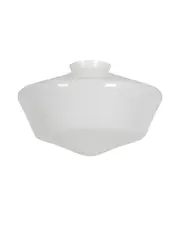 Chrysler Small Schoolhouse Shade in Gloss Opal Glass