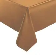 Gold Plastic Tablecloth for Rectangle Tables- 54"X108", Party Table Cloth Dispos