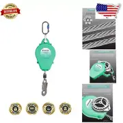 Heavy Duty Self-Retracting Lifeline - 33FT Fall Arrest Steel Wire Rope Lanyard