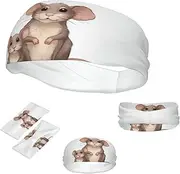 FJWSLCH Rats Headbands for Women Men Non Slip Workout Sweatbands Adjustable Sports Hair Bands Elastic Head Bands Moisture Wicking Hairband for Running, Cycling, Yoga, Spa