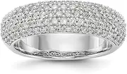 [Diamond2Deal] Women's 14K White Gold Diamond Wedding Band Ring 0.776 cttw