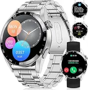 Smartwatch for Men (Answer/Make Calls), 1.32in HD Display, 2 Straps, Outdoor Fitness Tracker Pedometer Calories, 7+ Sport Modes/5ATM Waterproof, Smartwatch High Capacity Battery for Android iOS