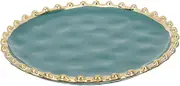 Amosfun Nordic Style Ceramic Snack Dish Elegant Round Breakfast Plate for Home Dining Family Gatherings and Versatile Use for Appetizers Desserts and More