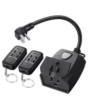 DEWENWILS Outdoor Dimmer for String Lights, Remote Control Plug, 100FT Range