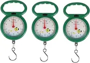 Holibanna Spring Scales 3 Pack Plastic Handle Portable Weighing Scale Home and Travel Hooks Random Color