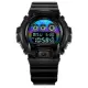 【CASIO 卡西歐】G-SHOCK 探索虛擬彩虹系列 炫彩黑 50mm(DW-6900RGB-1)