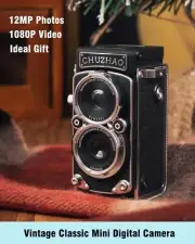 CHUZHAO Vintage Mini Digital Camera Autofocus 12MP, 1080P FHD Video Vlogging