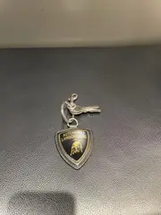 Balenciaga Shield Charm Keyring One size Nude