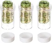 uxcell 18g Gold Flakes 3 Bottles Gold Foil Sheets with Green Mesh Imitation Gold Leaf for Resin,Nail Art, Painting, Crafts, Jewelry Making and DIY Crafts (1 Bottle of 6g)