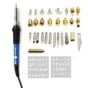 Wood Burning Kit Carving Pyrography Pen Kit 60w Adjustable Temperature Soldering