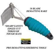 Master Grooming Tools 10 Blade DEMATTING RAKE Dog Hair Coat Fur De-matting Shed