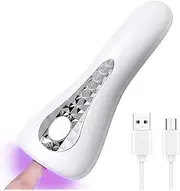 ESUOHYM Mini Portable Handheld Uv Nail Lamp Light for Gel Nails Cure Rechargeable Small Led Dryer Single Nail for Fast Nail Extension Art for Home Travel