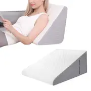 Memory Foam Bed Wedge Pillow Washable Elevated Support Triangle Pillow