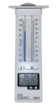 Analogue & Digital Min/Max Thermometer #800122 (Supp with Aust Tax Invoice)