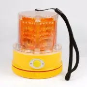Magnetic Mount Battery Operated 360° Amber LED Flashing Warning Strobe Light