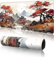Cherry Blossom XL Mouse Pad,Large Mouse Pad Gaming 31.5 x 11.8 in Mouse Mat Desk Pad,Extended Keyboard Mousepad Large Desk Mat with Non-Slip Rubber Base and Stitched Edge for Home Office