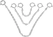 NIYANGLE S Extension Chain Jewelry Making Gold Extenders Sterling Bracelet Chains for Adjustable Silver Chain Extender Links Key Silver Bangles Jewelry Material S Silver