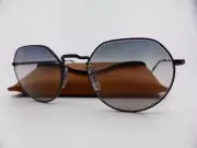 Ray Ban Sunglasses JACK Polish Black - Pink Gradient Blue Lenses RB3565 002/GE