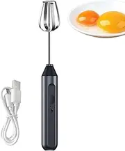 Beater Frother, Wireless Handheld Egg Beater, Rechargeable Milk Frother with USB, Stainless Steel Stick Blender, Rechargeable Hand Blender, Portable Electric Mixer, Hand Mixer for Food Preparation