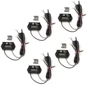 (5 Pack) Tachometer/Hour Meter with 1/4" Transducer for Tracking Engine Run Time