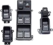 4pcs Front Rear Left Right Electric Power Window Switch Compatible Compatible for Honda Accord 2003-2007 35750SDAH12 35750SDA07 35760SDAA01