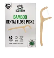 BoonBoo Bamboo Dental Floss Picks, 20 Counts - Brand New in Sealed box