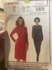 Burda Sewing Pattern 7600 Ladies Dress Size 8-20 Uncut