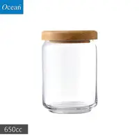 在飛比找momo購物網優惠-【Ocean】木蓋儲物罐 玻璃罐 650cc(儲物罐 玻璃罐
