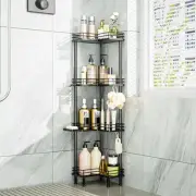 Corner Shower Caddy Standing - 4-Tier Stainless Steel Shower Organizer with S...