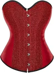 [OFFSUM] Women's Sexy Corset - Summer Strapless Single Breasted Sequin Bridal Lingerie Adjustable Large Size Backless Party Clubwear Fashion Top
