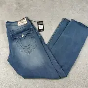 True Religion Ricky Flap Men's 34x34 Relaxed Straight Maze Runner Jeans
