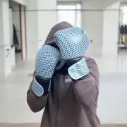 Polka Dot Leather Boxing Gloves Sparring & Training Protective Gloves with Foam