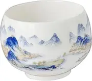Yardwe Elegant Ceramic Tea Cup Infuser Mini Kung Fu Tea Cup Flower Pattern Chinese Set