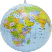 Inflatable Globe World Globe - 16 Inch Inflatable Beachball for Pool - Earth Bea