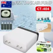 Aqua Aquarium Air Pump Oxygen Fountain Pond Aerator Water Fish Tank 4 Outlet