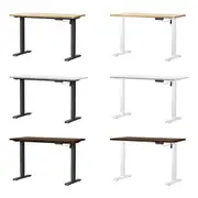 Oikiture 120CM Electric Standing Desk Single Motor Frame with Tabletop 3 Colour