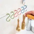 Portable Kitchen Hook S Shape Plastic Clothing Rack Baby Stroller Hanger Home 4x