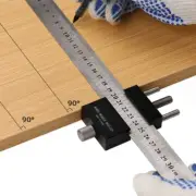 Adjustable Aluminum Woodworking Marking Gauge Scribers Ruler Adjustable