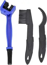 Grcfumo 3 Pcs Bike Cleaning Brushes, Bicycle Chain Cleaning Tool Set, Bike Chain Crank Sprocket Cleaning Tool Bicycle Washing Brushes Tackle Kit Accessory
