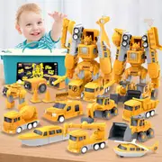 FOHOA 35PCS Magnetic Transform Engineering Car Assembled Toys