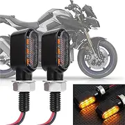 Mini Motorcycle LED Turn Signal light Compatible With BMW R nine T/Scrambler/Pure/Urban G310GS G310R F800 K1300 S1000RR Flashing Directional(SL-104-BK)