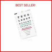 Eye Chart, Snellen Eye Chart, Wall Chart, Snellen Charts for Eye Exams 10FT 9x14