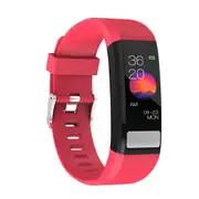 115 Pro HD Dynamic UI Display Wristband ECG Heart Rate Blood Pressure Sport Tracker Smart Watch RED COLOR