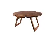 Peer Sorensen Folding Picnic Table Acacia Round Large 50cm