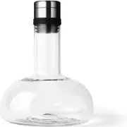 Menu Original Glass Wine Breather Carafe with Steel Lid, Clear, 1 Liter Capacity