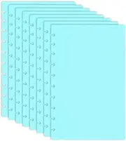 uxcell 4 Pair Discbound Notebook Cover, 7.24" x 9.51" Medium Size PP Disc Planner Cover for Arc Notebook Happy Planner Office Product, Sky Blue
