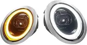 Car LED Headlights Compatible For BMW Mini Cooper R50 R52 R53 2001-2007 Modified Headlight Assembly Front Headlamp Auto Accessories(For Halogen)